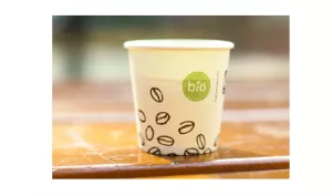 Product sample:Fully compostable beverage cup in accordance with EN 13432. 